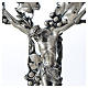 Kruzifix mit Trauben und Zweige aus versilberten Metall. s2
