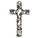 Silver Metal Crucifix with Grapes and Branches 13 cm s1