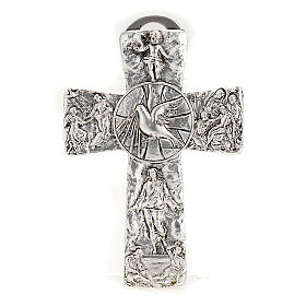 Kreuz mit heiligen Geist aus Metall.