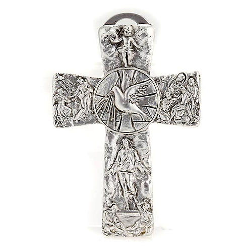 Cross with Symbols of Deposition Resurrection Ascension Holy Spirit 1