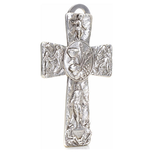 Crucifix, silver table cross with Burial, Resurrection, Ascensio 2