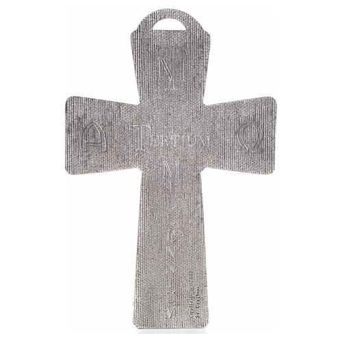 Crucifix argenté resurréction, ascension, calice, 3