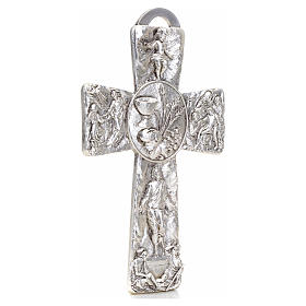Crucifix, silver table cross with Burial, Resurrection, Ascensio