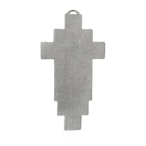 Silver crucifix with 14 Stations of the cross and resurrected Ch 5