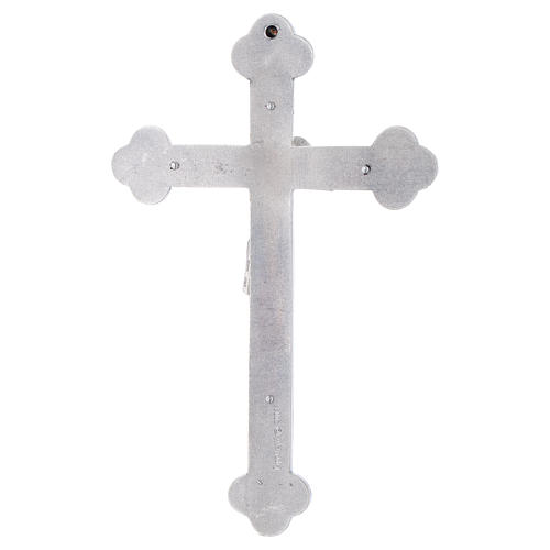 Crucifijo metal 4 evangelista dorada o plateada 4