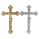 Crucifixo metal 4 evangelistas dourado ou prateado s1
