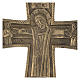 Kruzifix Jésus grand prêtre aus Messing Mönchen Bethléem 14x10cm s2