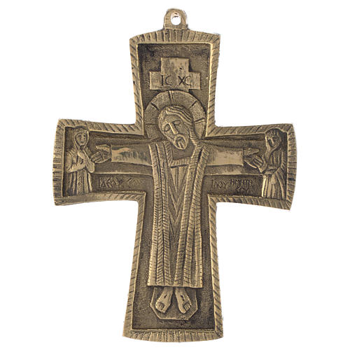 Krzyż Jésus grand prêtre mosiądz Mnisi Betlemme 14 x 10 1