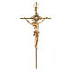 Crucifijo metal dorado Cristo Padre Espíritu Santo s1