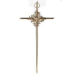 Kreuz mit Vater und heiligem Geist Symbole aus Metall.