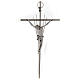 Crucifix métal argenté avec rayons s1
