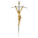 Crucifixo prateado com Corpo dourado 35 cm s1
