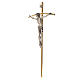 Crucifijo dorado con Cuerpo plateado 35cm s2