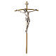 Crucifix doré avec Corps du Christ argenté 35 cm s1