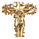 Wand Kruzifix aus verschmolzenen Messing 62x40cm s2