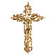 Wall crucifix in cast brass, 62x40cm s1