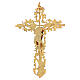 Wall crucifix in cast brass, 62x40cm s6