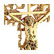 Croce ottone fuso a muro 62x40 cm s4