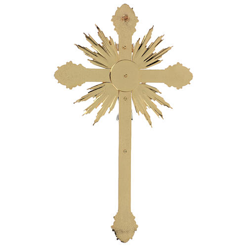 Wall crucifix in cast brass, 58x35cm 6