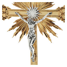 Crucifix en laiton moulé à suspendre 58x35 cm