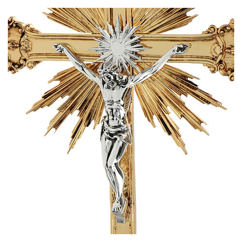 Crucifix en laiton moulé à suspendre 58x35 cm 2