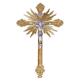 Crocifissi in metallo: Crocifisso in ottone fuso da muro 58x35 cm