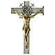 Wall crucifix in cast brass, 48x35cm s2