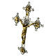 Wall crucifix in cast brass, 48x35cm s3