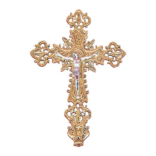 Crucifixo de parede em latão 37x28 cm 1