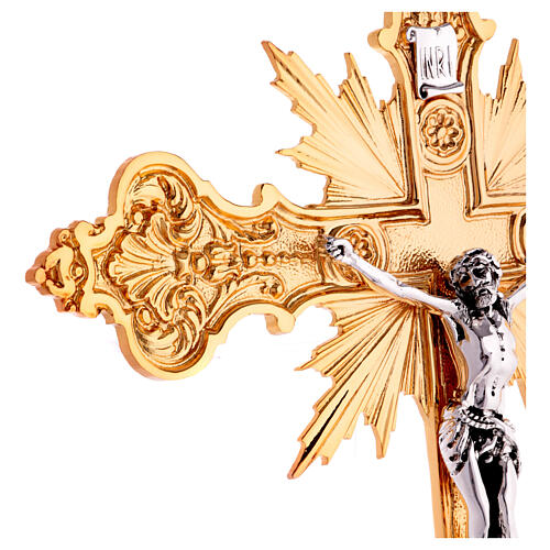 Wall crucifix in cast brass, 56x40cm 9