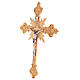 Wall crucifix in cast brass, 56x40cm s3