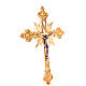 Wall crucifix in cast brass, 56x40cm s7
