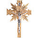 Croce da muro in ottone fuso 56x40 cm s2