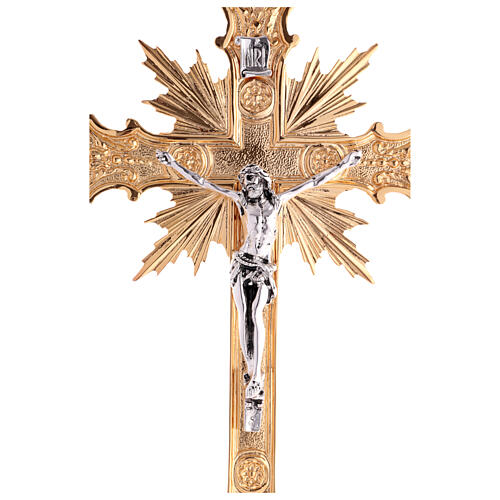 Wall crucifix in cast brass, 56x40cm 2