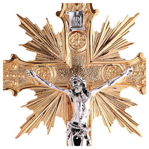 Wall crucifix in cast brass, 56x40cm 4
