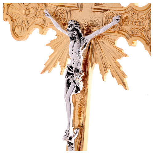 Wall crucifix in cast brass, 56x40cm 6