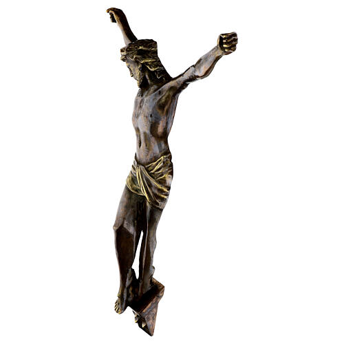 Leib Christi aus brozefarbigen Messing 67cm 3