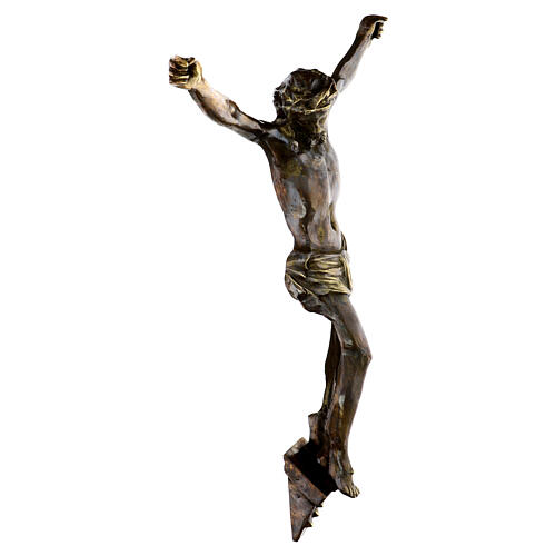 Leib Christi aus brozefarbigen Messing 67cm 5