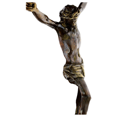 Leib Christi aus brozefarbigen Messing 67cm 6