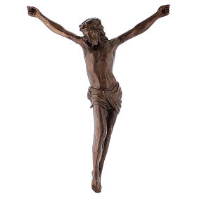Crocifissi in metallo: Corpo di Cristo ottone bronzato 67 cm