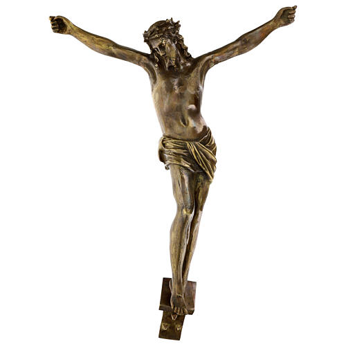 Crucifix in bronzed metal 60cm 1