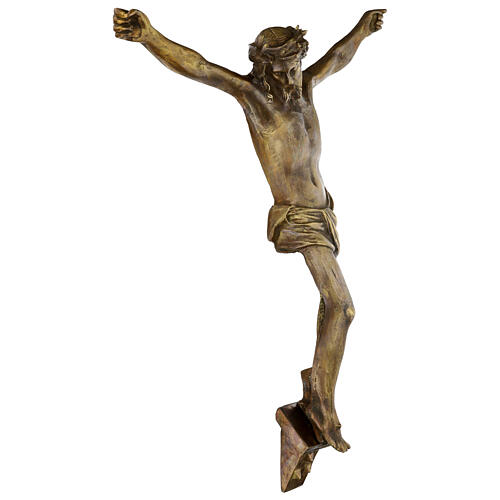 Crucifix in bronzed metal 60cm 5