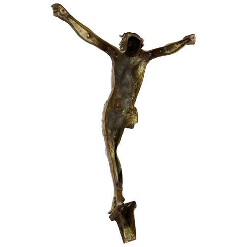Crucifix in bronzed metal 60cm 7