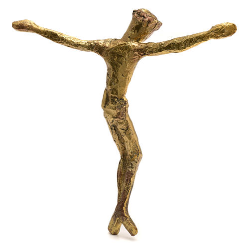 Leib Christi aus bronzfarbigen Messing 28cm 2