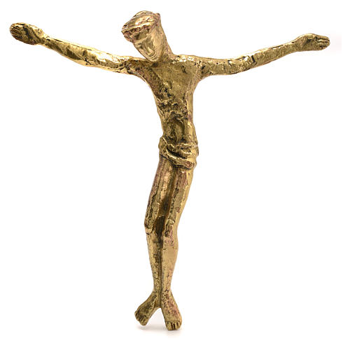 Crucifix in bronzed brass 28cm 1