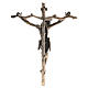 Crucifix pastoral stylisé laiton bronzé 28x22cm s2