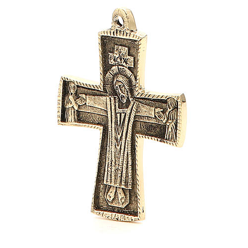 Cruz Jésus grand prêtre Monjes Latón 9x6 cm 5