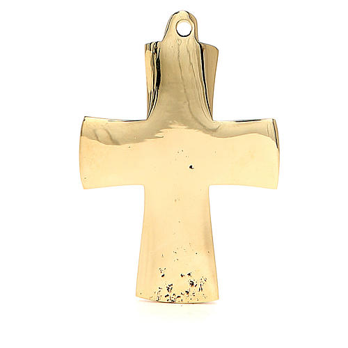 Cruz Jésus grand prêtre Monjes Latón 9x6 cm 3