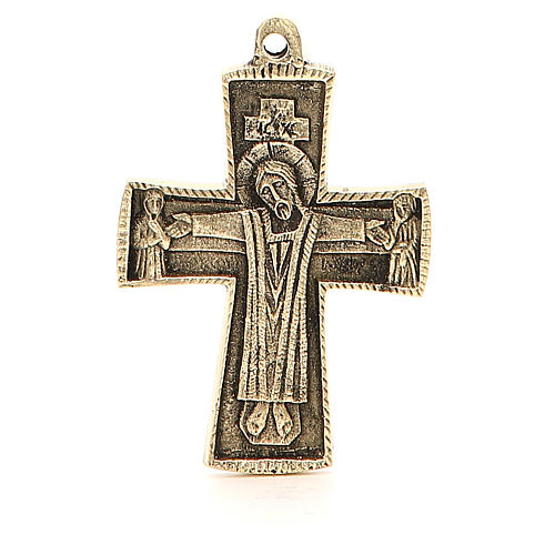Krzyż Jésus grand prêtre Mnisi Bethleem mosiądz 9 X 6cm 4