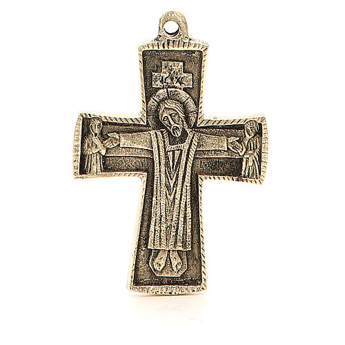 Krzyż Jésus grand prêtre Mnisi Bethleem mosiądz 9 X 6cm 1